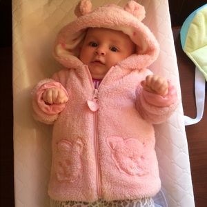 6-9 month baby faux fur bear coat